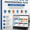 Educational eBook cover for Office 2019 Professional Plus featuring Word, Excel, PowerPoint, Outlook, Access, and Publisher with a modern blue productivity design.