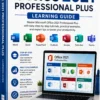Professional educational eBook cover for Office 2021 Professional Plus featuring Word, Excel, PowerPoint, Outlook, Access, Publisher, and modern productivity concepts.