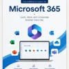 Microsoft 365 educational eBook cover with Word, Excel, PowerPoint, Outlook, OneDrive, and Teams icons.